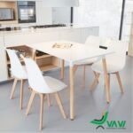 Bộ bàn ăn chữ nhật hiện đại nhập khẩu tại hà nội