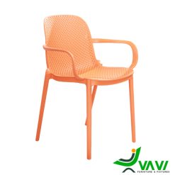 Ghế nhựa đúc có tay hiện đại TH4115 màu cam