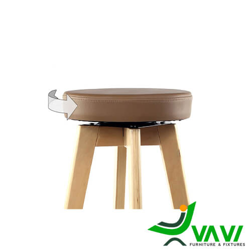 Ghế bar gỗ tròn xoay 360 độ