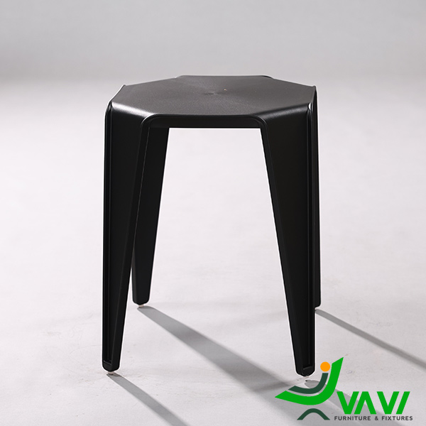 Ghế đôn nhựa đúc hiện đại TH4060 màu đen