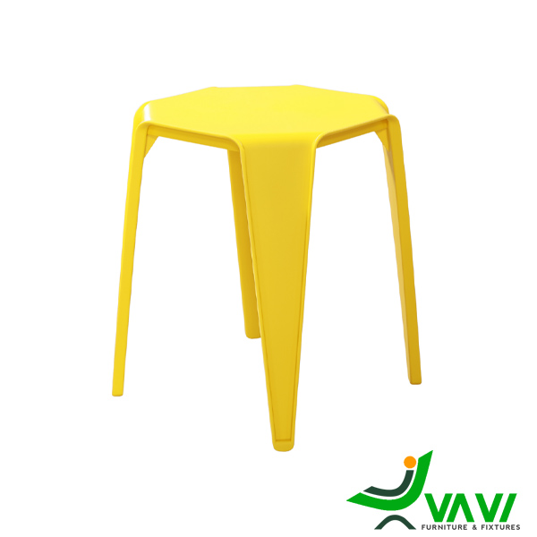 Ghế đôn nhựa đúc hiện đại TH4060 màu vàng