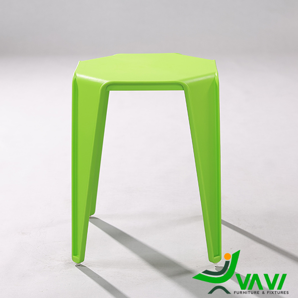 Ghế đôn nhựa đúc hiện đại TH4060 màu xanh lá