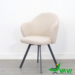 Ghế cafe chân thép xoay TH4356T màu trắng