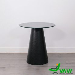 Bàn mặt kính cường lực - chân nhựa ABS cao cấp TH018T màu đen