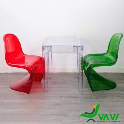 Bàn vuông mặt kính cường lực hiện đại TH012T