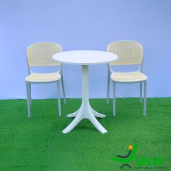 Bộ bàn 2 ghế nhựa đúc giả mây đẹp