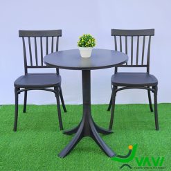 Bộ bàn tròn nhựa đúc 2 ghế đẹp