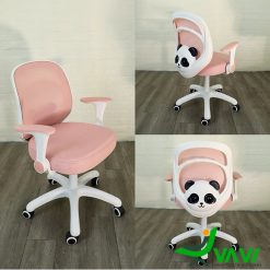 Ghế xoay gấu trúc ngồi học cho bé TH12XVS màu hồng