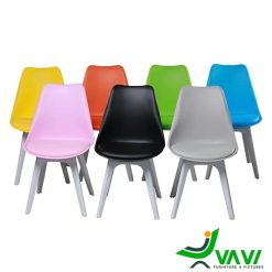 Ghế Eames chân nhựa có nệm TH403EST nhiều màu với chân trắng