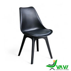Ghế Eames chân nhựa có nệm TH403EST màu đen